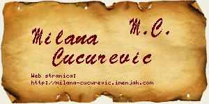 Milana Cucurević vizit kartica
